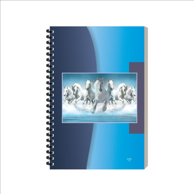 ESCAPER Seven Running Horse Diary Notebook, Ideal for Journaling, Planning A5 Diary Ruled 160 Pages(Seven Horses Design 2)