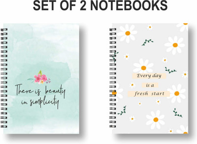 ROT RIX combo of 2 Notebooks A5 Diary Ruled 144 Pages(Multicolor, Pack of 2)