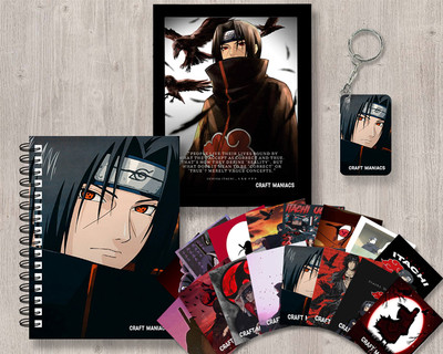 craft maniacs ITACHI UCHIHA GIFTING COMBO A5 Organizer RULED 120 Pages(Black)