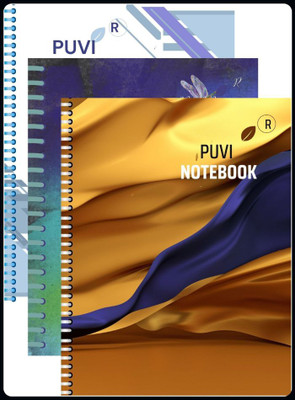 Puvi Recycled Notebook A4 Notebook plain 350 Pages(White, Pack of 3)