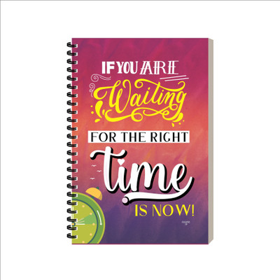 ESCAPER Motivational Diary A5 Diary Ruled 160 Pages(The Right Time Is Now)