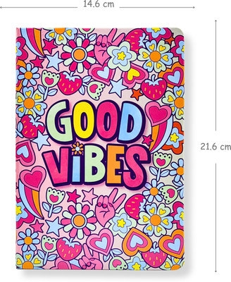 articious Good Vibes A5 Diary Ruled 192 Pages(Good Vibes)