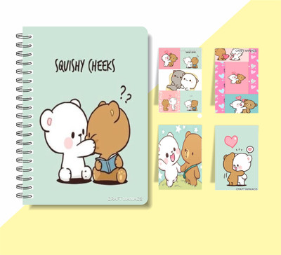 craft maniacs MILK & MOCHA 2024 DIARY & BM COLLECTION A5 Notebook RULED 160 Pages(Multicolor)
