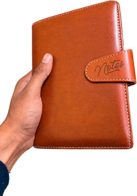 Anshu Button Lock Diary Lether SPIRIT Organizer A5 Executive Diary Ruled A5 Diary Ruled 200 Pages(Brown)