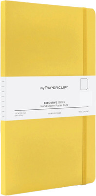 myPAPERCLIP Executive Series Book-size Notebook Plain 192 Pages(Yellow)