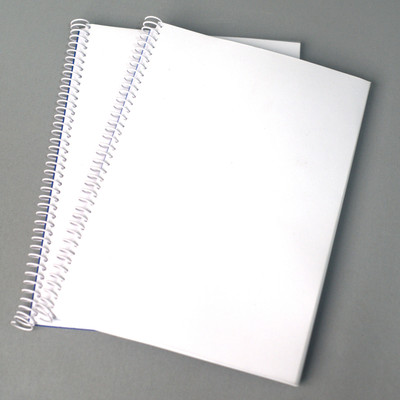 RJD STYLISHTREND Spiral A4 Notebook Unruled 250 Pages(White and Blue, Pack of 2)