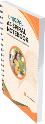 UNIQPAL SPIRAL Notebook A4 Notebook RULED /LINE 200 Pages(Multicolor, Pack of 4)