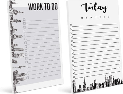 Inkdotpot Daily Planner Regular Planner Unruled 50 Pages(White, Pack of 2)