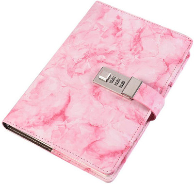 GIGMART To do List Regular Diary Single Ruled 192 Pages(Pink Marble)