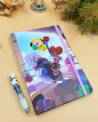 Paper Bear BTS Regular Diary single 60 Pages(Purple, Pack of 2)