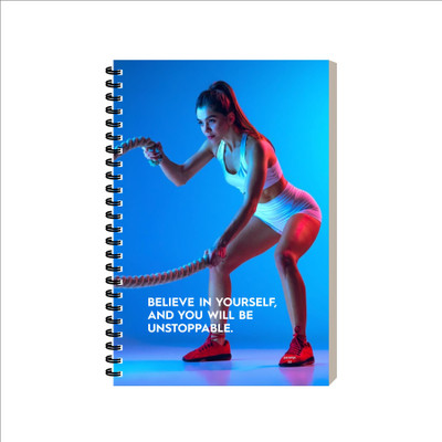ESCAPER Believe In Yourself Fitness Diary Notebook, Notepad For Writing, Gifting A5 Diary Ruled 160 Pages(Believe In Yourself)