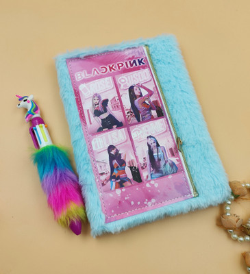 Paper Bear BlackPink A4 Diary ruled 70 Pages(Light Blue, Pack of 2)