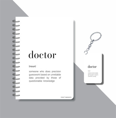 craft maniacs 2023 DOCTOR DIARY + KEYCHAIN A5 Notebook RULED 160 Pages(Multicolor)