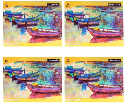 Classmate Big Drawing Book | 27.5CMx34.7CM | 36 Pages | Cover Design may vary Regular Notebook Unruled 36 Pages(Multicolor, Pack of 4)