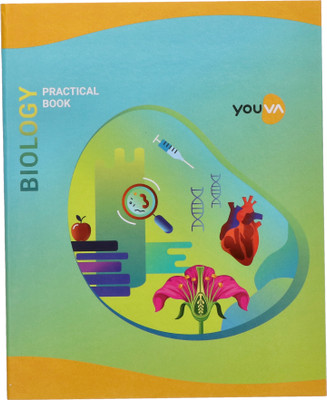 Youva Biology Practical Book-21.5 x 26.5cm-Hard Bound-1 Ruled - 1 Plain-96 Pages Regular Notebook 1 Ruled / 1 Plain 96 Pages(Green)