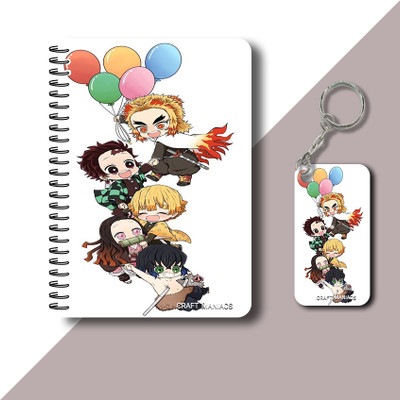 craft maniacs DEMON SLAYER 2023 NOTEBOOK COLLECTION A5 Notebook RULED 160 Pages(White)
