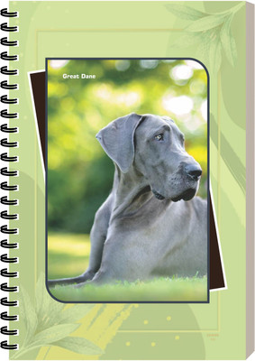 ESCAPER Great Dane Dog Notepad Diary, Spiral Bound Notebook A5 Diary Ruled 160 Pages(Great Dane)