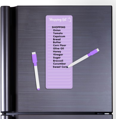 Circlehub Grocery Shopping List Fridge Magnet with Marker|Smart Planning & Shopping Regular Planner/Organizer Unruled 1 Pages(Purple)