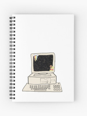 TheHackStore Computer System Graphic Printed A5 Notebook Ruled 200 Pages(Multicolor)