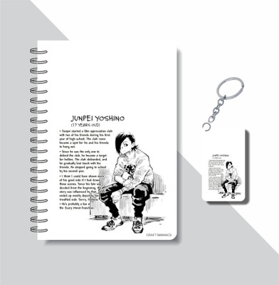 craft maniacs DIARY + KEYCHAIN A5 Notebook RULED 160 Pages(Multicolor)