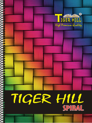 TigerHill A4 SPIRAL NOTE BOOK UNRULED 6 SUBJECT | SOFT AND THICK PAGES | A4 Notebook Unruled 200 Pages(Spiral Unruled, Pack of 3)