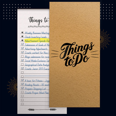 The Papier Ocean Things To Do List Notepad for Improving Productivity Pocket-size Planner/Organizer Ruled 90 Pages(Tan)