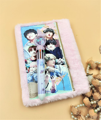 Paper Bear BTS A4 Diary ruled 70 Pages(Pink, Pack of 2)