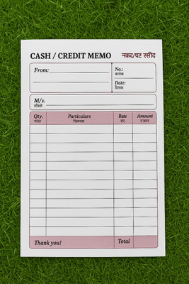 parth Cash Memo BILL BOOK 100 +100 CARBON Pages 18X11 CM A5 Cash Memo Unruled 200 Pages(White)