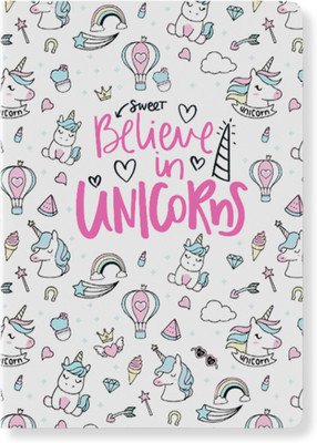 articious Unicorn A5 Diary Ruled 96 Pages(Multicolor)