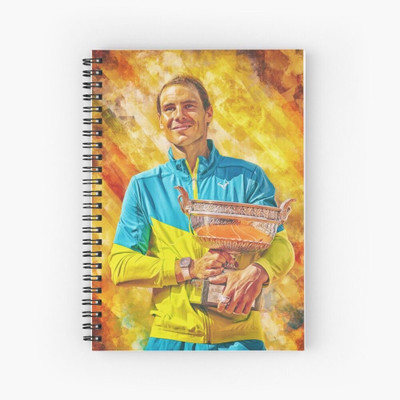 craft maniacs 2024 RAFAEL NADAL NOTEBOOK A5 Notebook RULED 160 Pages(Multicolor)