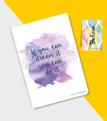 craft maniacs GLUEBIND DIARY A5 Diary RULED 100 Pages(Multicolor)