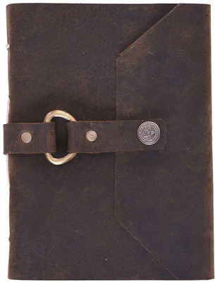 Rjkart Handmade designer leather diary A5 Diary Unruled 200 Pages(Brown)