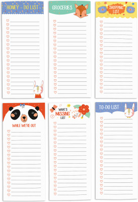 Inkdotpot Notepad Regular Note Pad Unruled 6 Pages(Multicolor, Pack of 6)