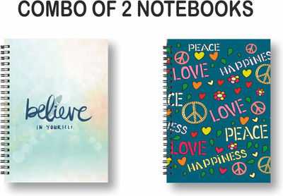 ROT RIX combo of 2 Notebooks A5 Diary ruled 144 Pages(Green, Pack of 2)