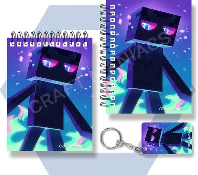 craft maniacs MINECRAFT A6 NOTEBOOKS A6 Notebook UNRULED 100 Pages(Purple)