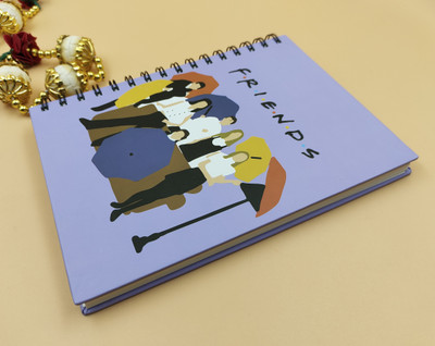 Paper Bear Fancy A4 Diary ruled 80 Pages(Purple, Pack of 2)
