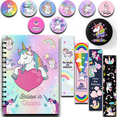 RINKON Unicorn Notebook ( COMBO SET ) Cute Notebook Drawing For Girls Kids & Adults A5 Notebook Unrulled 160 Pages(Multicolor)