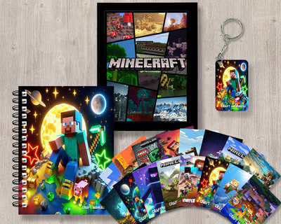 craft maniacs MINECRAFT GIFTING COMBO A5 Diary RULED 120 Pages(Green)