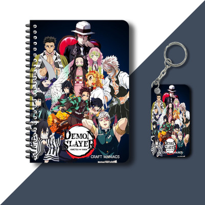 craft maniacs DEMON SLAYER 2023 NOTEBOOK COLLECTION A5 Notebook RULED 160 Pages(White)