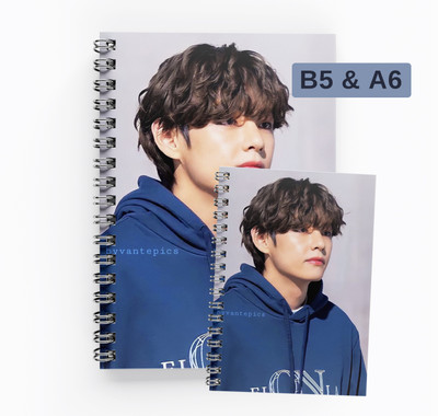 RJPRINTS BTS B5 Notebook Unruled 160 Pages(Blue)