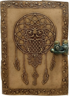 craftking Leather Journal Book-size Notebook Plain 240 Pages(Brown)