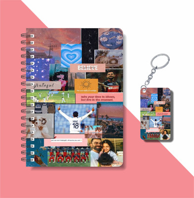 craft maniacs CRICKET 2024 NOTEBOOK COLLECTION A5 Diary RULED 160 Pages(White)