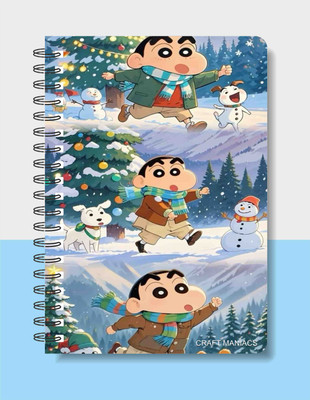 craft maniacs SHINCHAN DIARY 2025 A5 Notebook RULED 160 Pages(Multicolor)