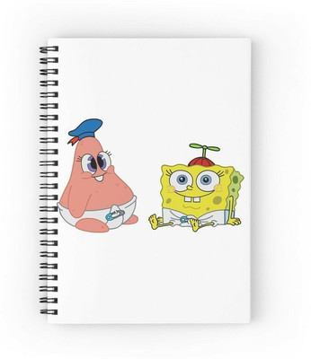 craft maniacs SPONGEBOB 2023 COLLECTION A5 Notebook RULED 160 Pages(Multicolor)