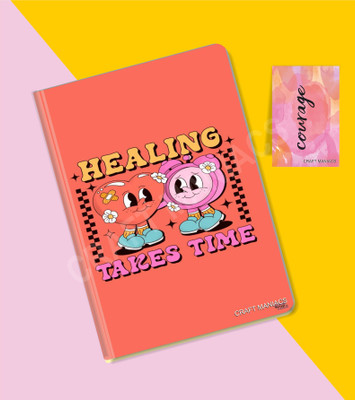 craft maniacs GLUEBIND DIARY A5 Diary RULED 100 Pages(Multicolor)
