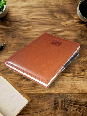 ShreeGanadhish 2025 Diary Notebook | Executive Planner Journal |Month Cut Index Colorful Pages Regular Diary Ruled 365 Pages(Orange)