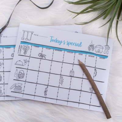 Vibrance Weekly Meal Planner Pad – Simplify Meal Prep and Stay Organized A4 Planner No 140 Pages(Multicolor)