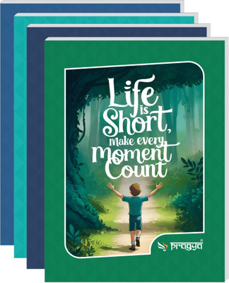 Pragya A4 Register Notebook Soft Cover | Notebook for School Students Office A4 Notebook Single Ruled 232 Pages(Multicolor, Pack of 4)