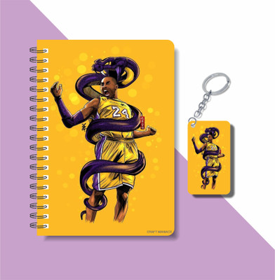 craft maniacs 2023 KOBE DIARY + KEYCHAIN A5 Notebook RULED 160 Pages(Multicolor)