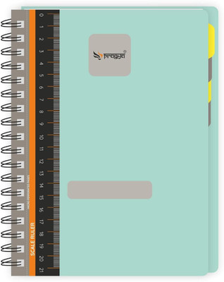 Pragya Elite Collection | Wire-O 5 Subject Notebook | B5 (17.5x25 CM) - 300 Unruled B5 Notebook Unruled | Plain 300 Pages(Multicolor, Pack of 4)